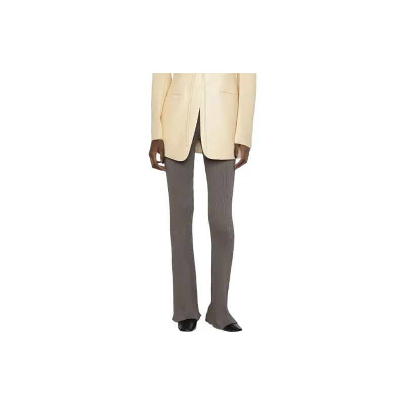 NANUSHKA Ribbed-knit Flared Trousers-2
