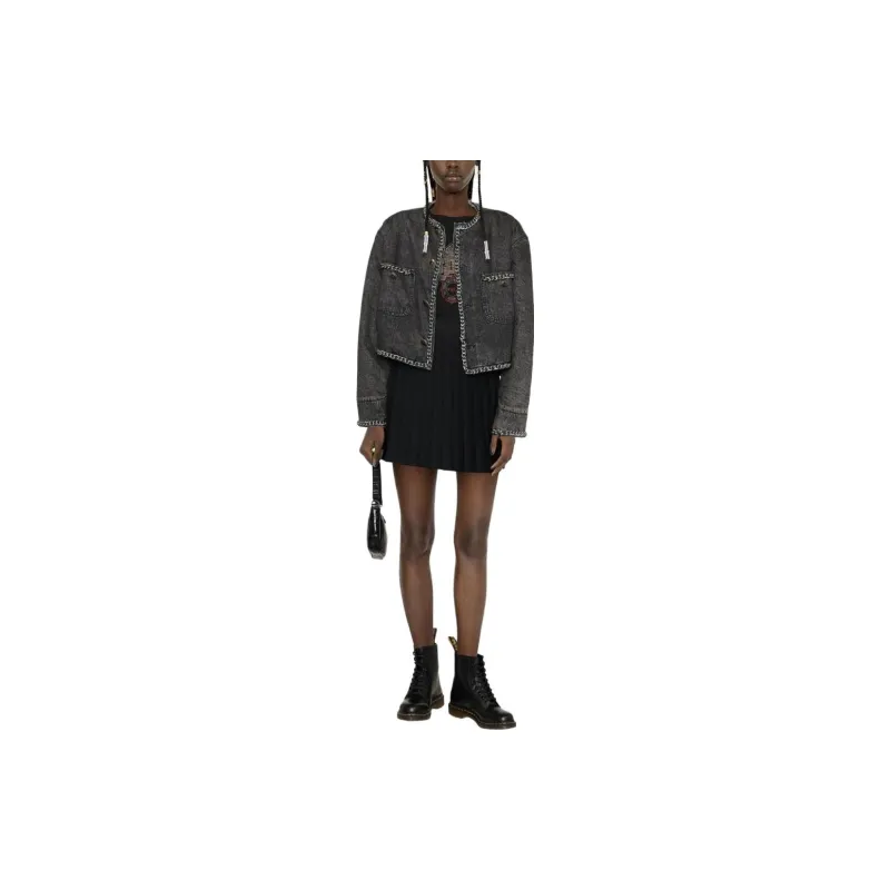 R13 Chain embellished Denim Jacket-1
