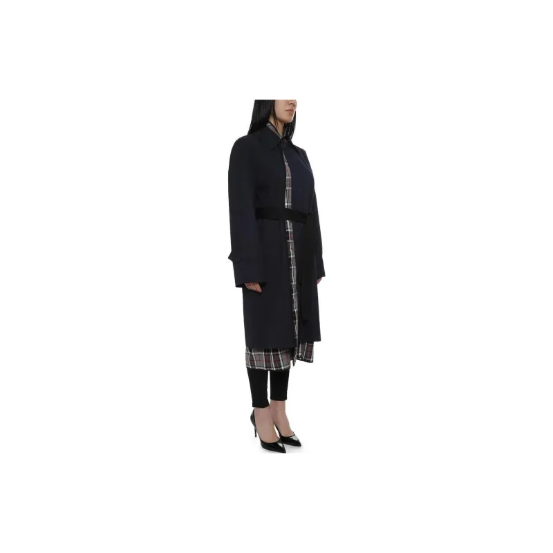 Balenciaga Trench Coat Women's Blue-3
