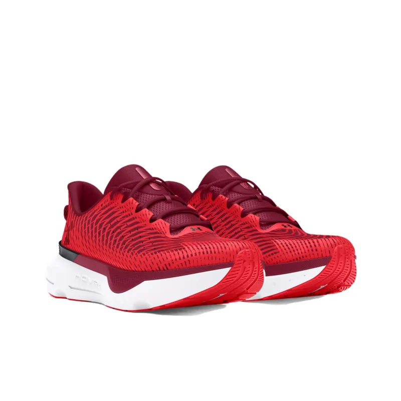 Under Armour Infinite Pro Anti Slip Wear Resistant Low Top Casual Running Shoes Men's Red-2