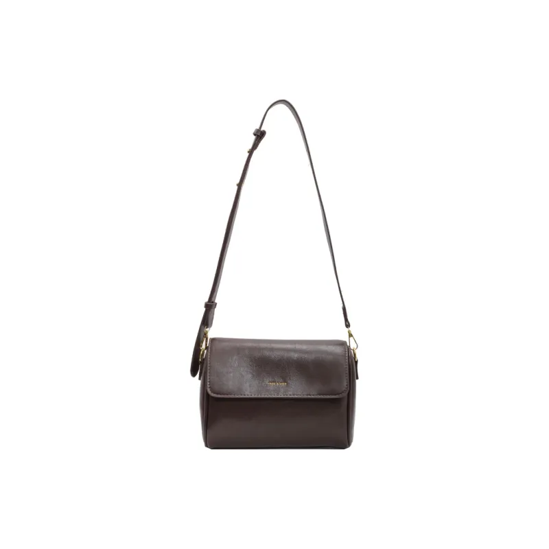 FAMAN PU Shoulder Bag Crossbody Bag Women's Brown Coffee Coffee Black-6