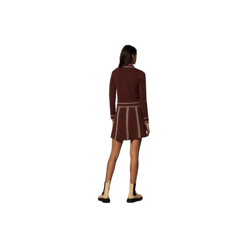 Sandro Casual Short Skirts Women's Burgundy-2