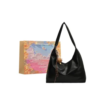 BRINCH PU Tote Bag Shoulder Bag Women's Mocha/Maple Leaf Brown/Black/Coffee