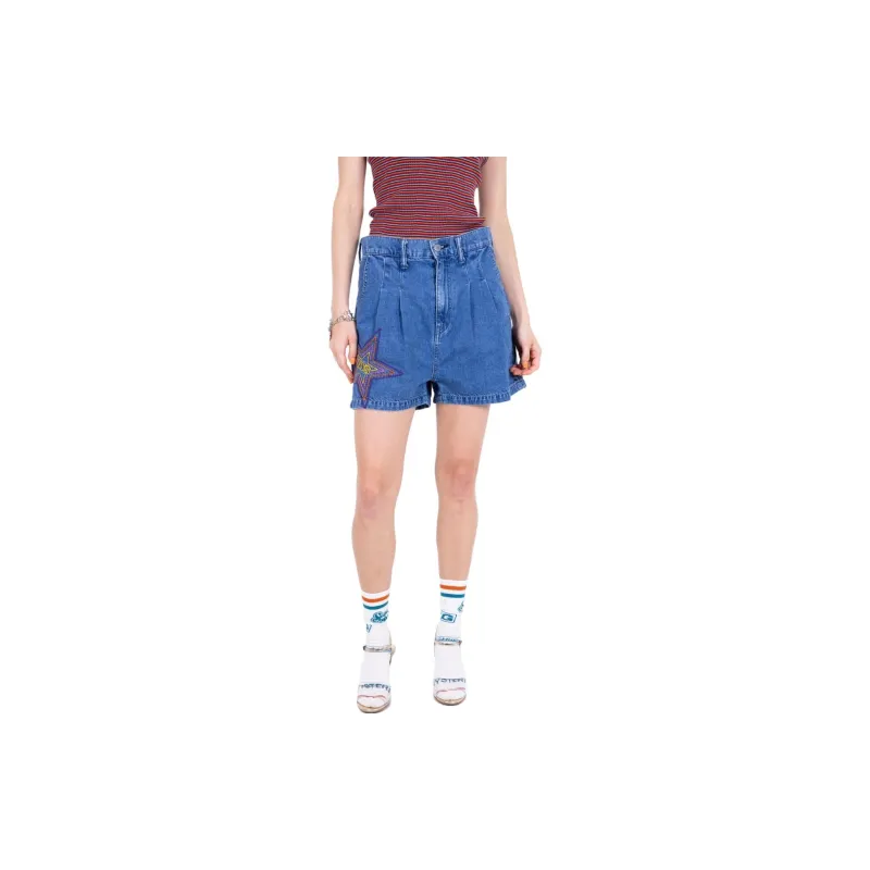 HYSTERIC GLAMOUR Denim Shorts Women's Light Indigo-2