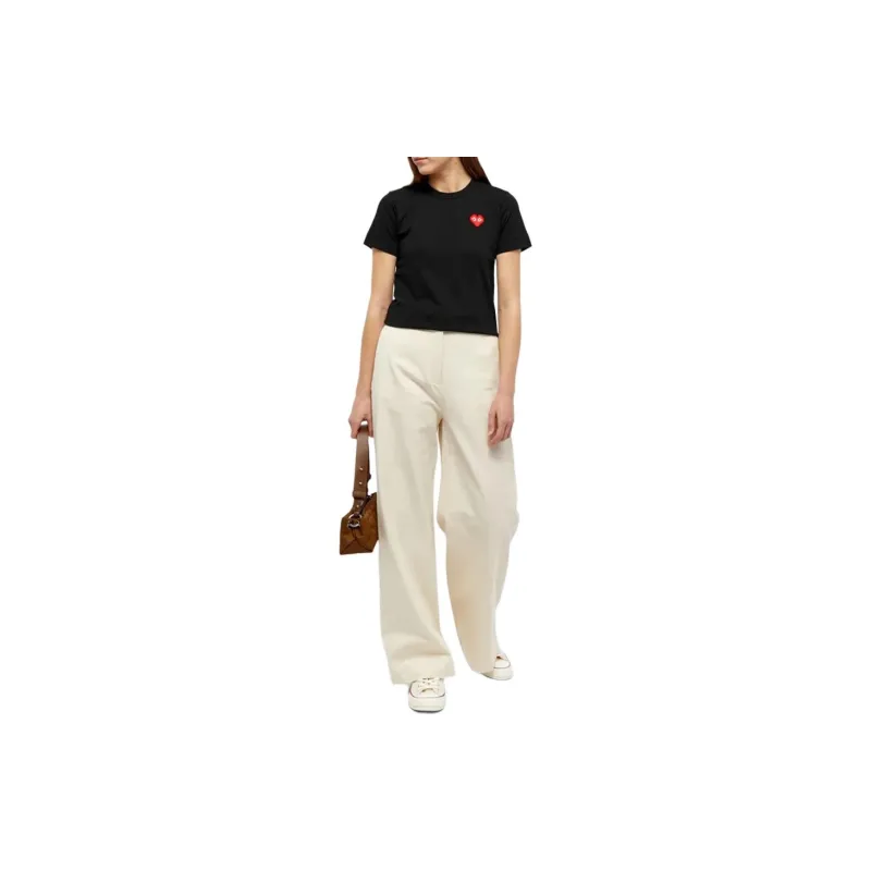 CDG Play T Shirts Women's Black-4
