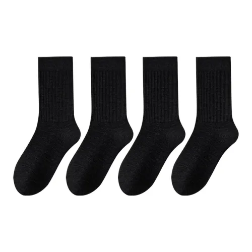 SHIWAJI Mid Calf Socks Men's 4 Pack