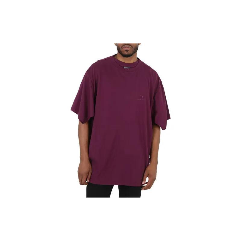 Balenciaga T Shirt Women's Purple Loose Fit Style-2