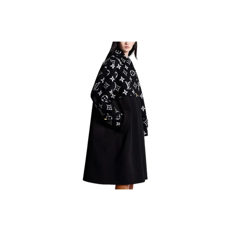 LOUIS VUITTON Oversized Monogram Accent Coat-3