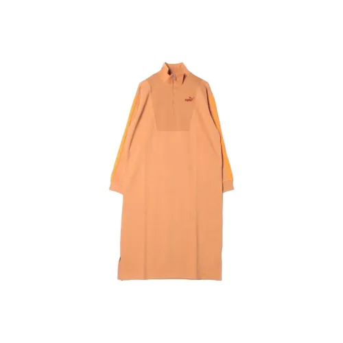 PUMA Long-Sleeved Dresses Women's Red Earth Tone