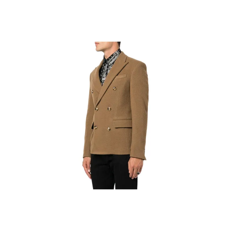 AMIRI Double-breasted Wool-blend Blazer-3