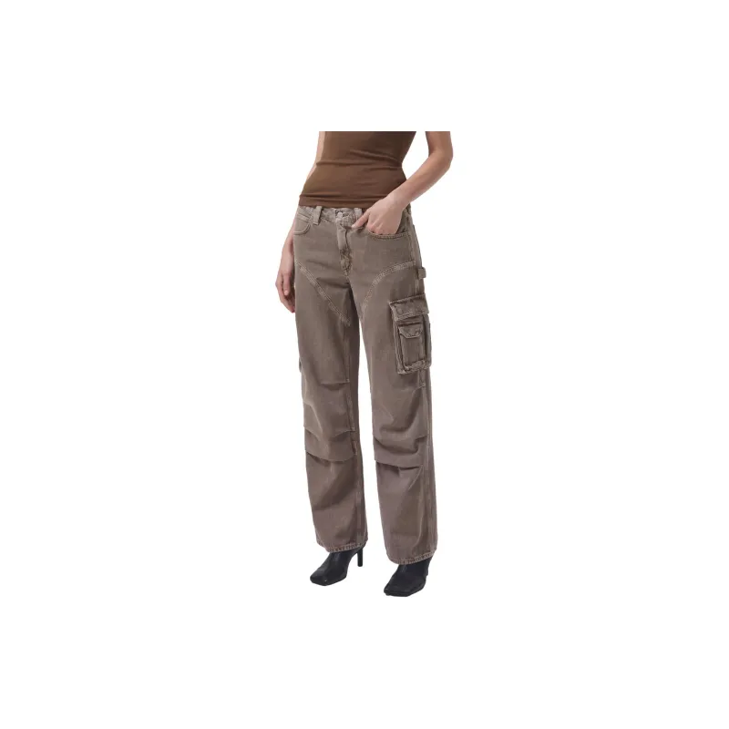 AGOLDE Nera Mid-Waisted Wide-Leg Jeans-1