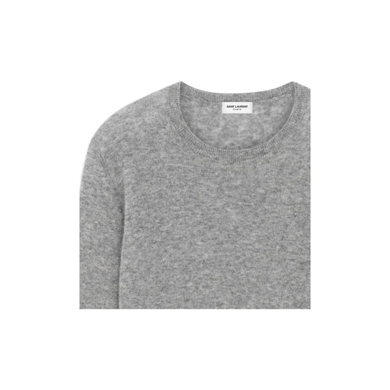 SAINT LAURENT Ribbed Crew Neck Sweater-4