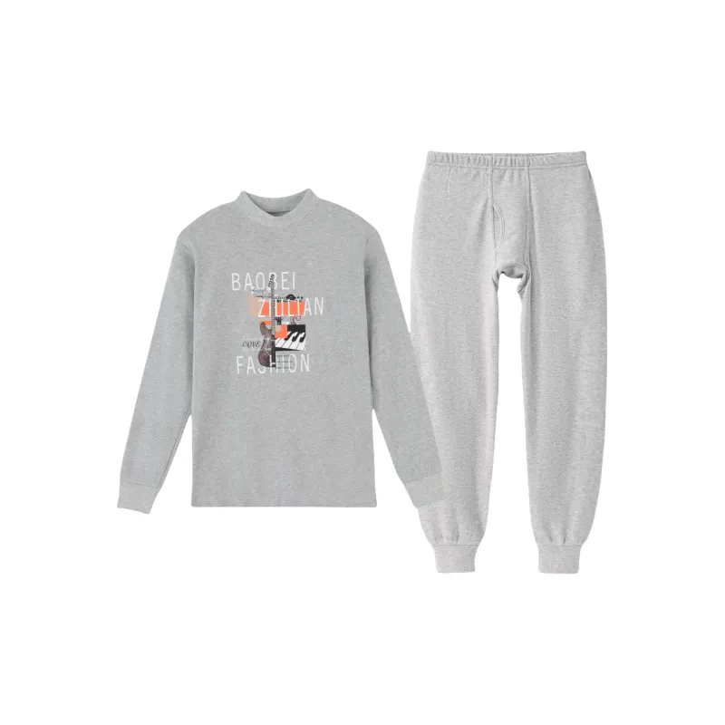 Yalu Thermal Set Men's Heather Gray-0