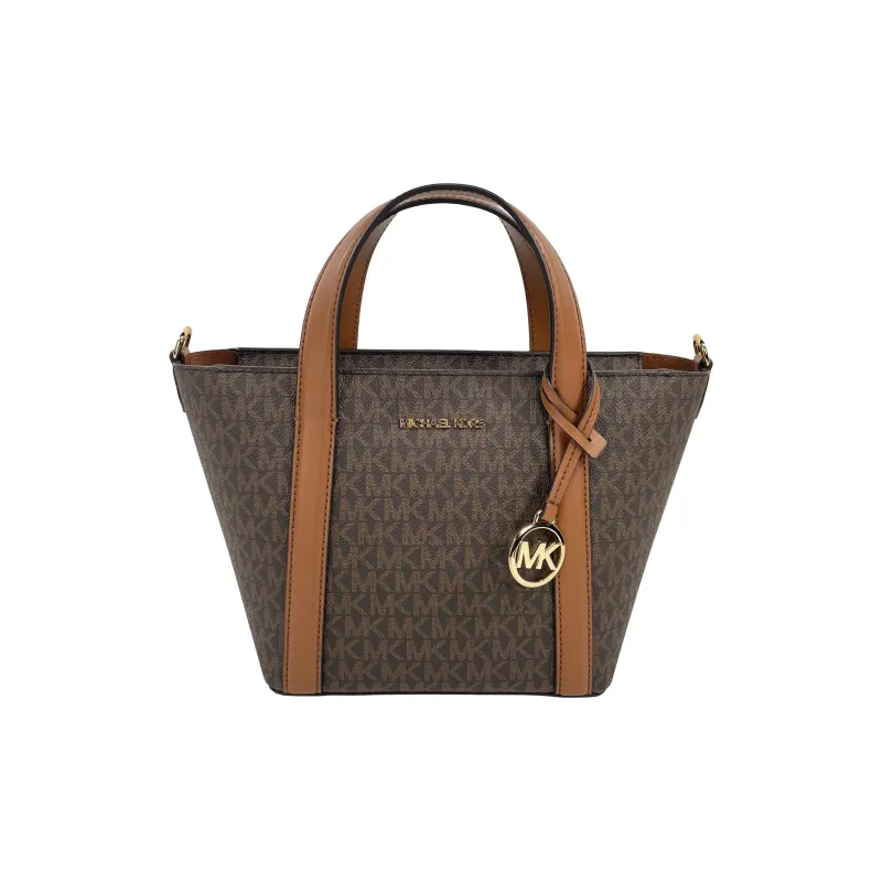 MICHAEL KORS Coated Canvas Tote Bag Shopping Bag Shoulder Bag Crossbody Bag Handbag Small Size Women's Brown-2