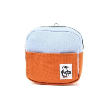 CHUMS Cotton And Polyester Blend Key Pouch Unisex Sax Blue/Orange