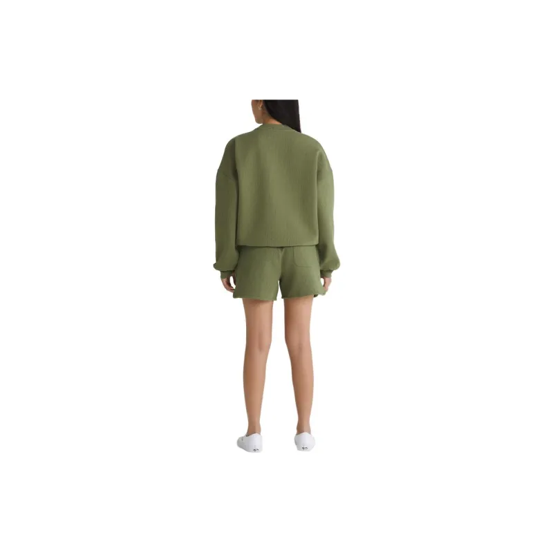 Vans Sabine 4'' Jacquard Shorts Casual Shorts Women's Olive-1