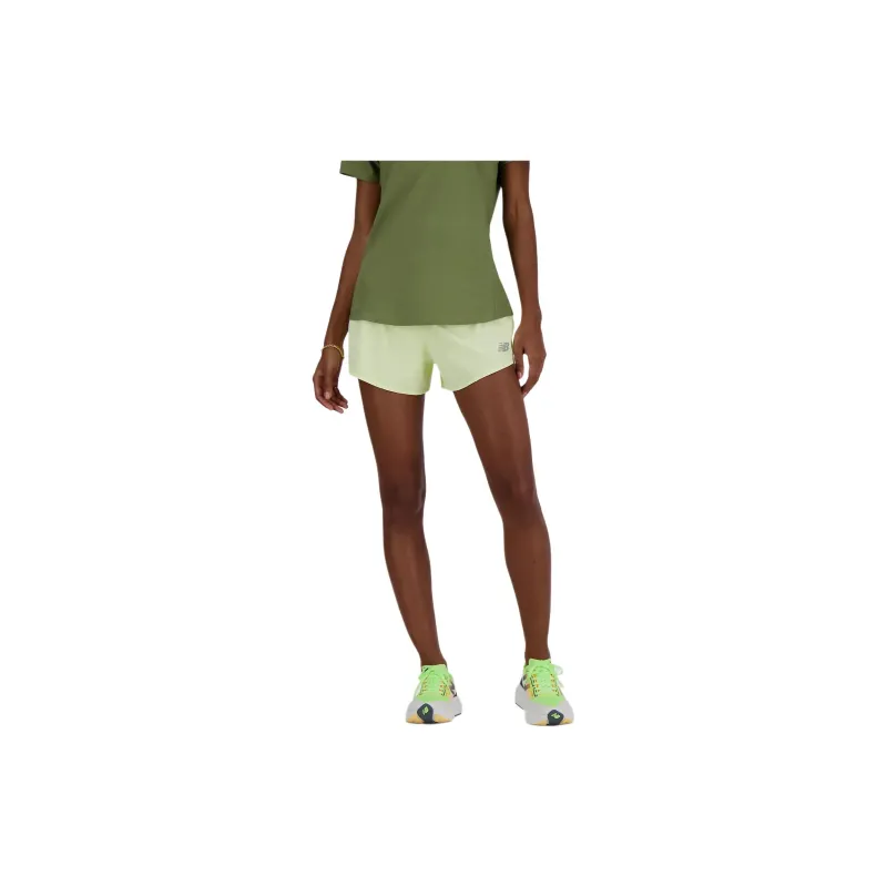 New Balance Casual Shorts Women's Neon Yellow-3