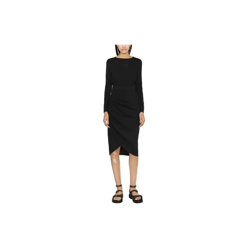 Karl Lagerfeld Logo embroidered Long sleeve Jersey Dress-1