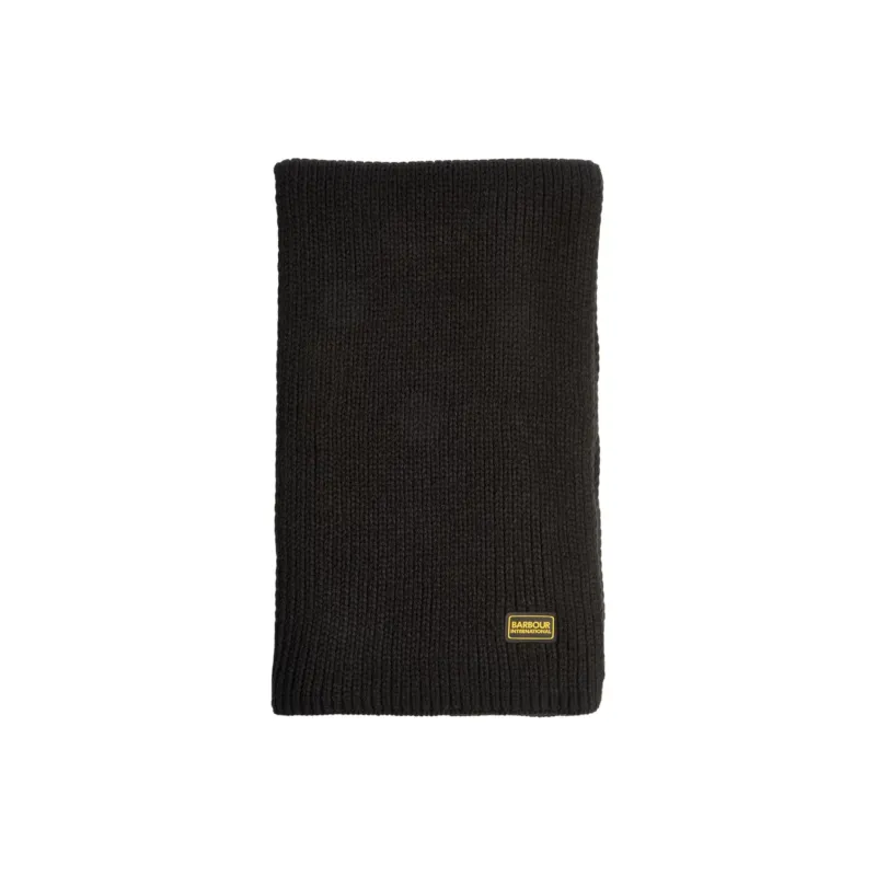 BARBOUR Acrylic Knit Scarves Men's Black-2