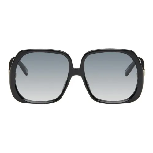 Le Specs Acetate Hardware Accessories Irregular Shape Sunglasses Women's Black