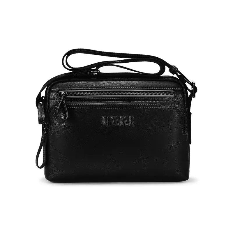 SEPTWOLVES Cow Leather Crossbody Bag Regular Men's Black-1