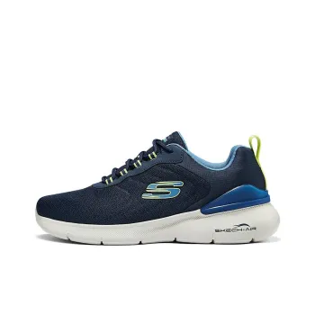 Skechers Anti Slip Wear Resistant Low Top Running Shoes Men's Blue