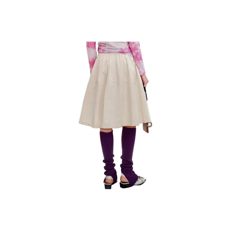 Coolhut Casual Long Skirt Women's Beige-2