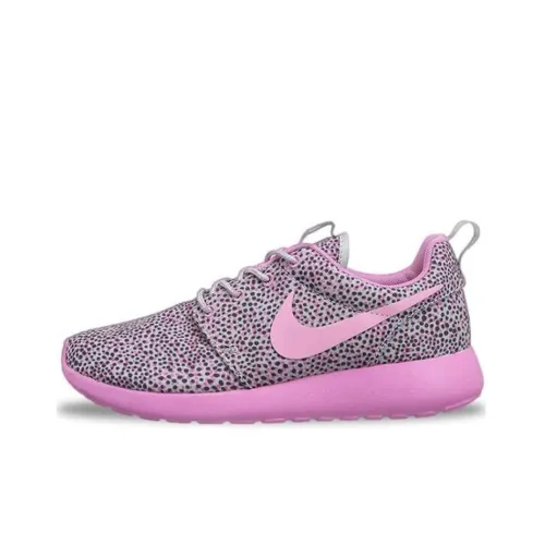 Nike Roshe Run Print Polka Dot Pink Black Women's