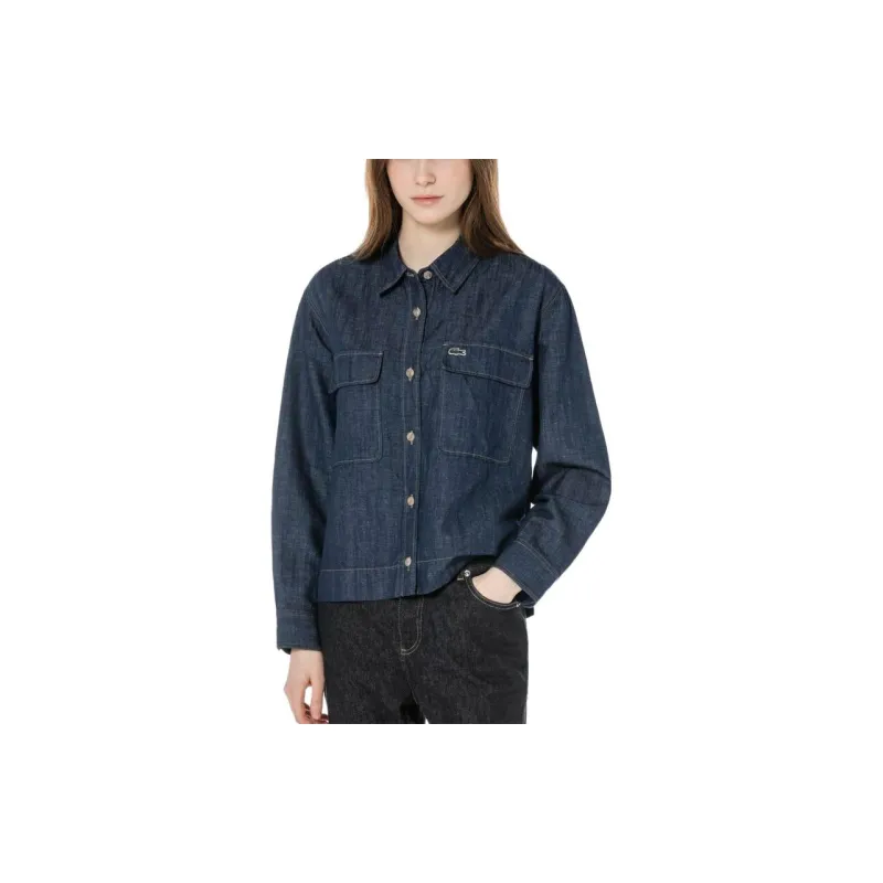LACOSTE Denim Jackets Women's Blue-1