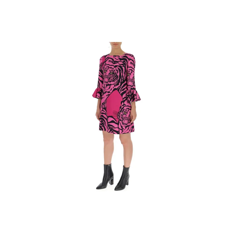 Valentino Long Sleeved Dresses Women's Pink-2
