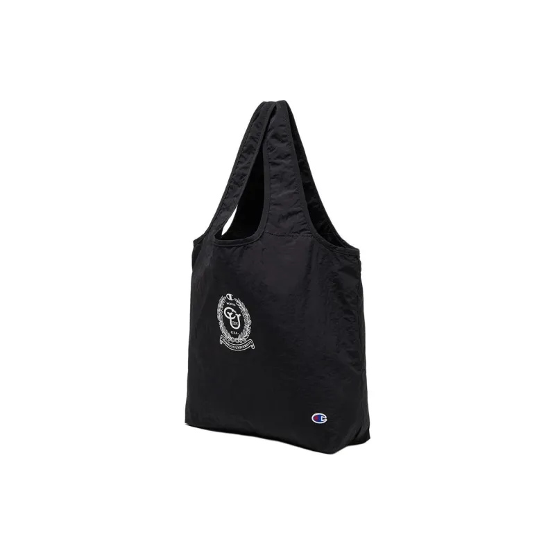Champion Nylon Tote Bag Shopping Bag Shoulder Bag Handbag Regular Unisex Black-0