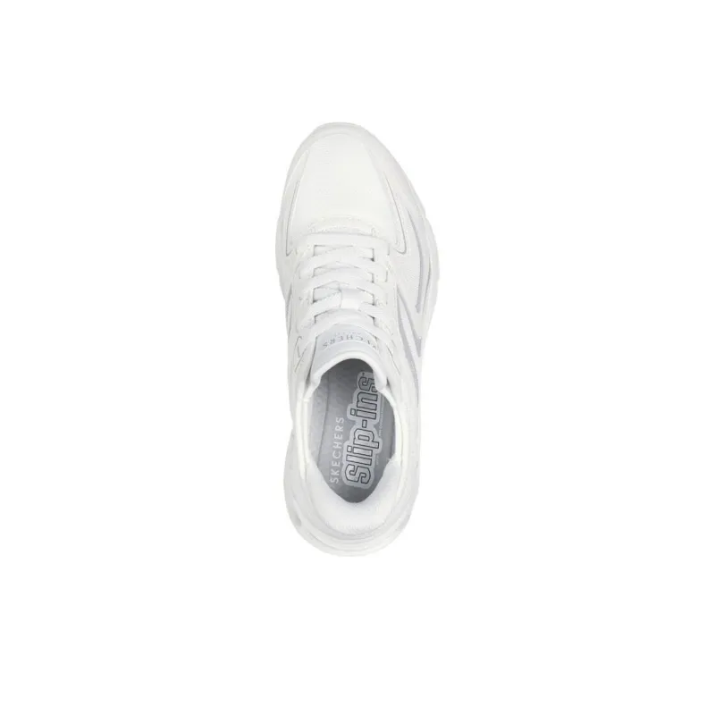 Skechers Anti Slip Wear Resistant Low Top Running Shoes Women's White-3