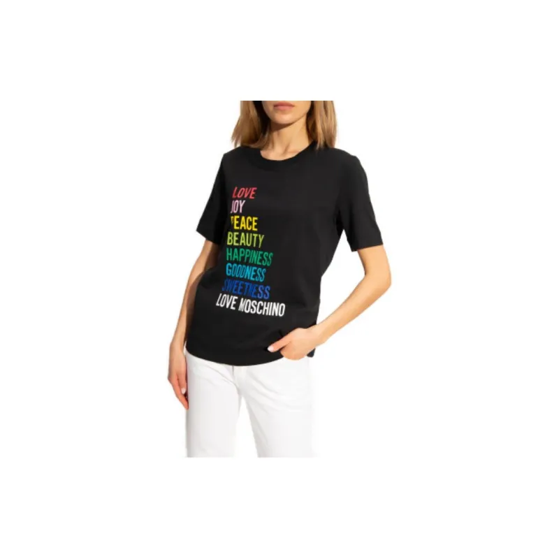 LOVE MOSCHINO T Shirts Women's Black-2