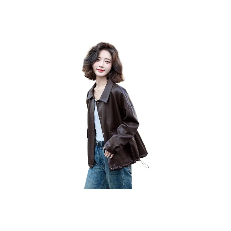 Yi Mengyuan Leather Jacket Women's-2