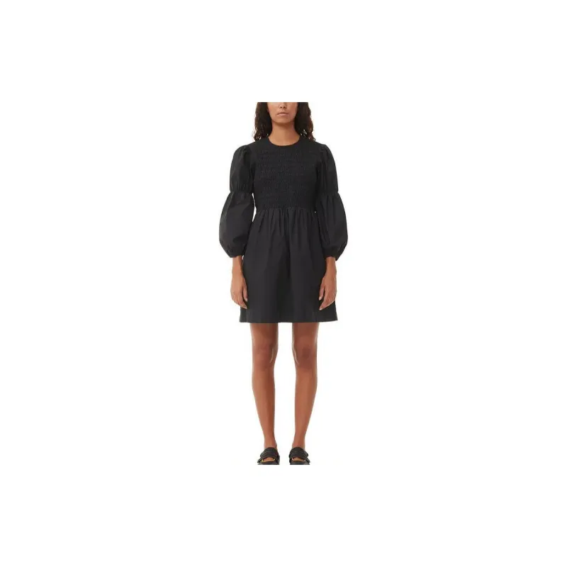 GANNI Long Sleeved Dress Women's Black-1