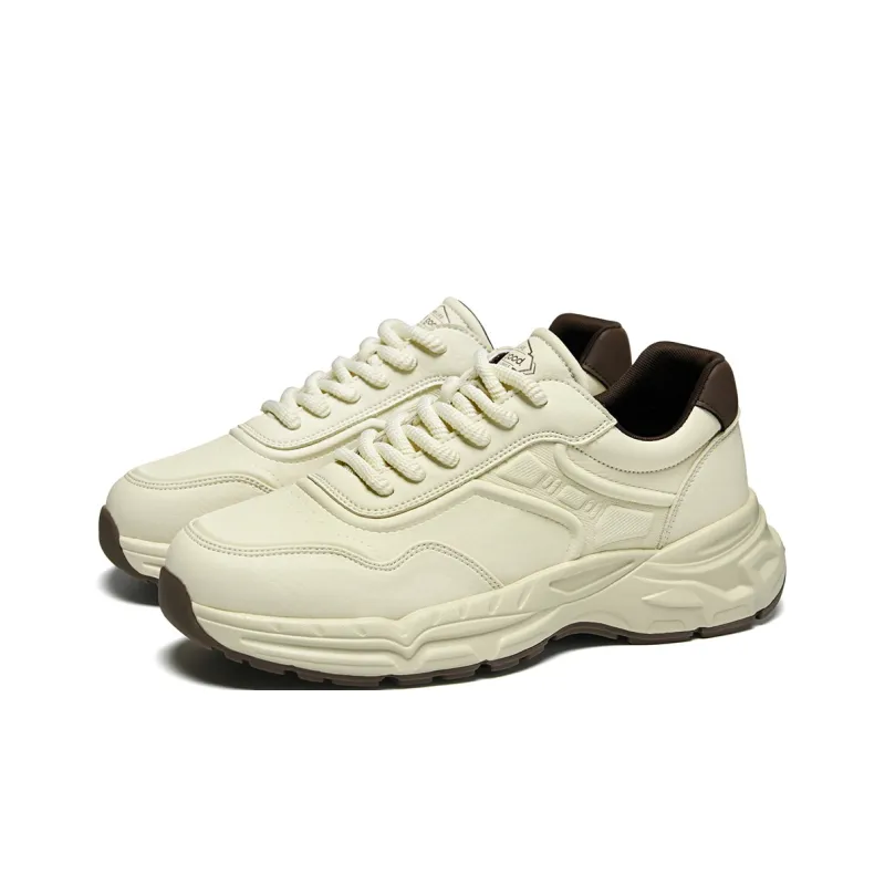 HLA Chunky Sneakers Men Low Top Beige Blue, Light Coffee-1