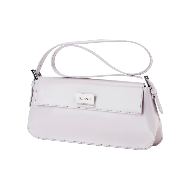 By Far Matilda Cow Leather Baguette Bag, Shoulder Bag, Handbag Large Size Women's Dawn Purple-2