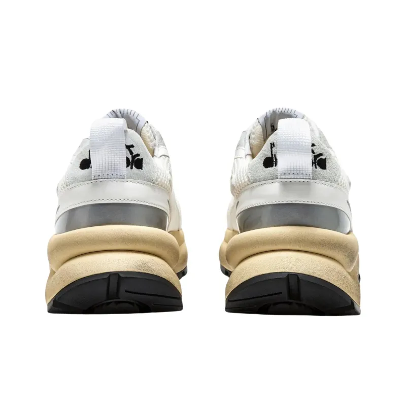 Diadora Heritage Anti Slip Wear Resistant Low Top Casual Shoes Women's White-4