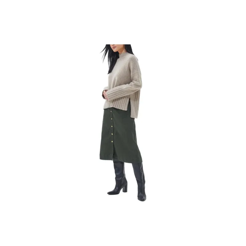 BARBOUR Winona Knitted Jumper Sweater Women's Gray-1