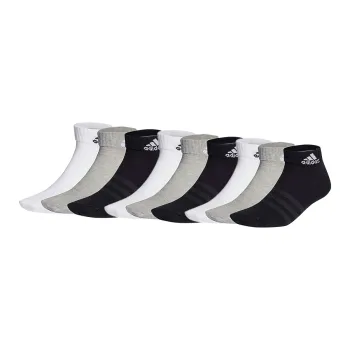 Adidas Ankle Socks Unisex Black White Gray 9 Double Loads