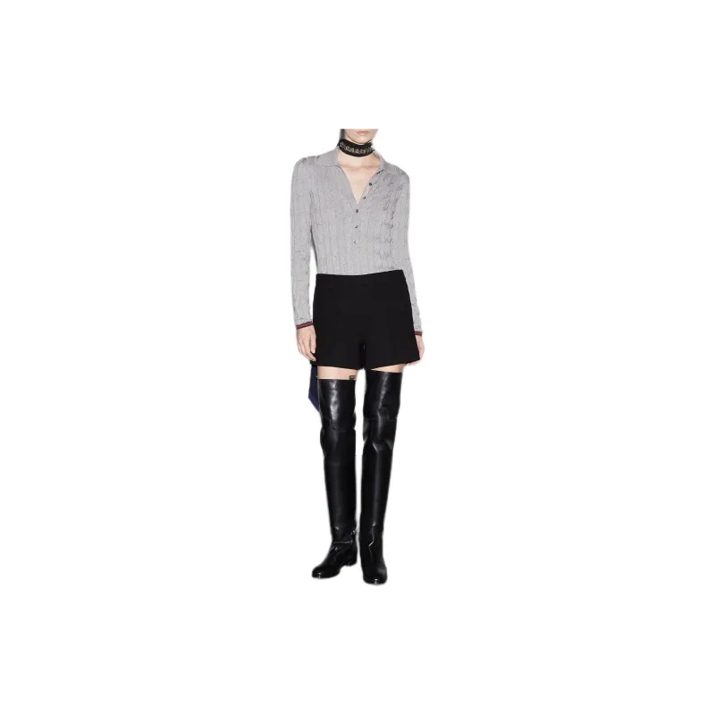 GUCCI Wool Crepe Short 'Black'-3