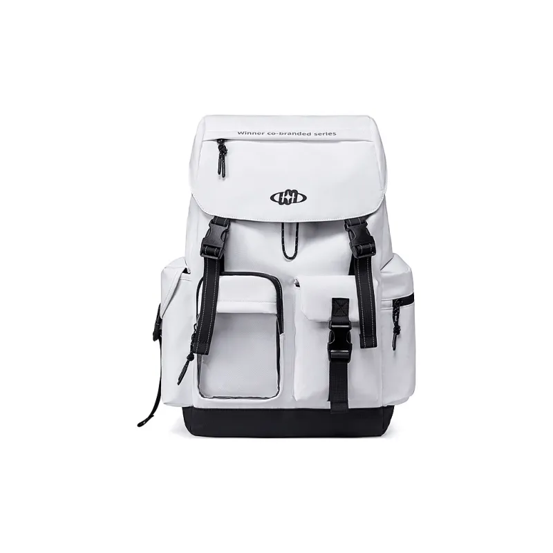 WINNER Polyester Backpack Large Size Unisex White/Black-0