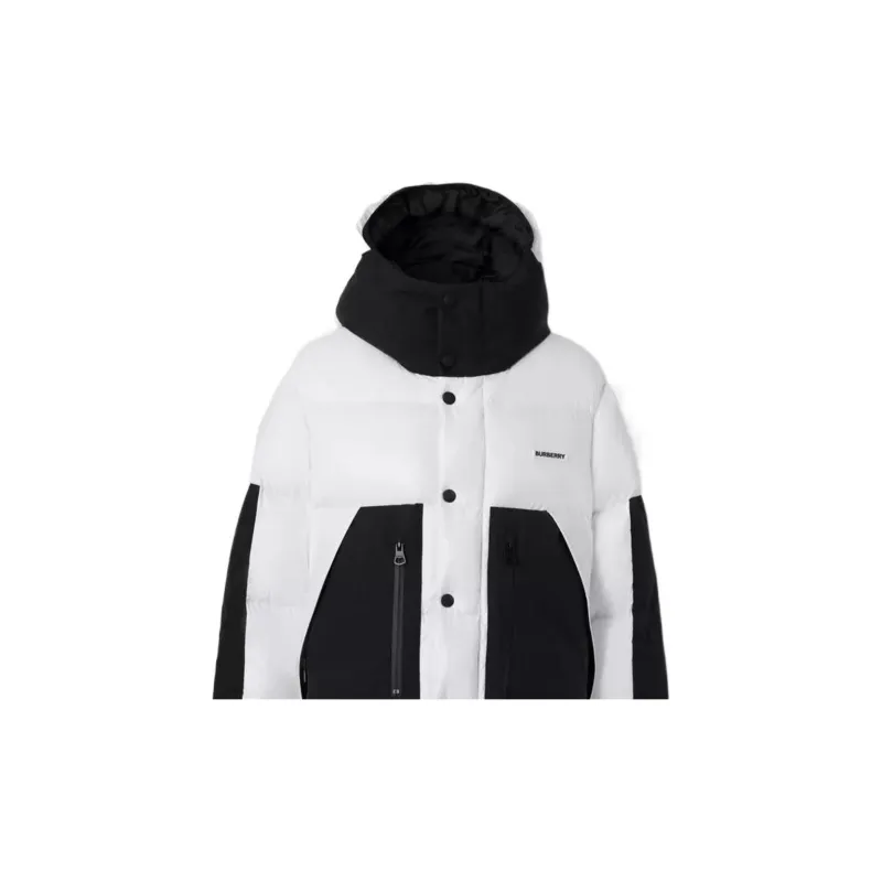 Burberry Logo Print Nylon Oversized Hooded Puffer Jacket-2
