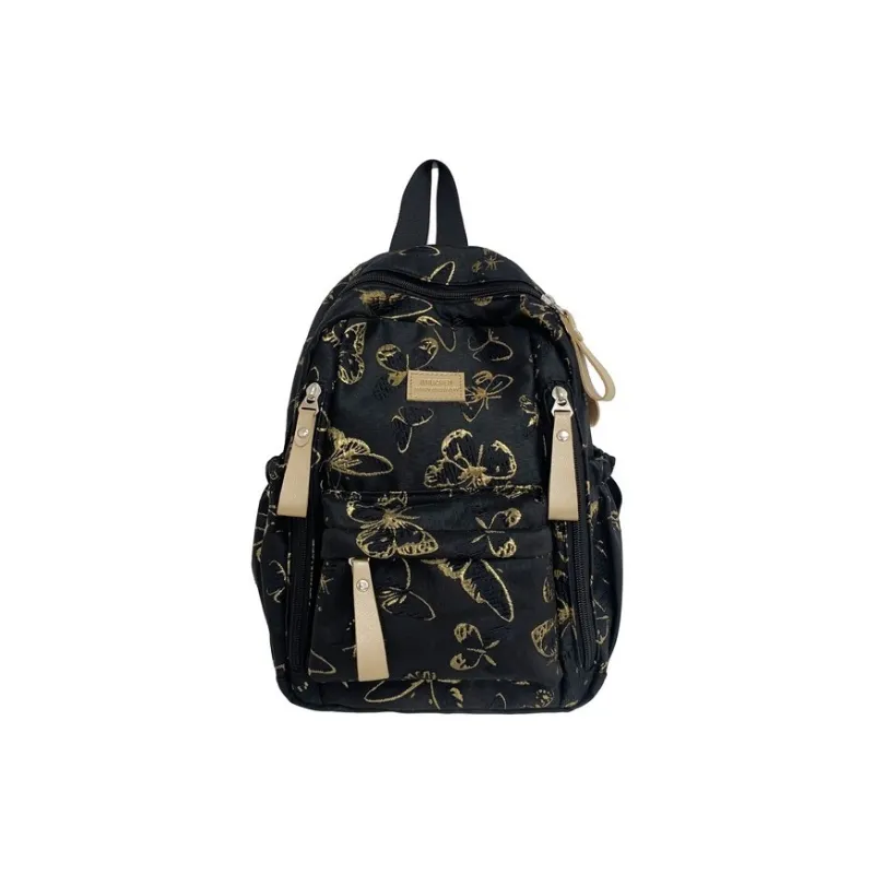 BAODIDAISHU Composite Cloth Backpack Small Backpack Medium Size Women's Light Blue/Black/Pink/Silver-5