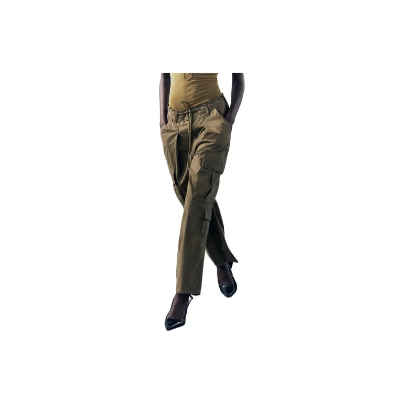 ZARA Cargo Pants Women's Green-4