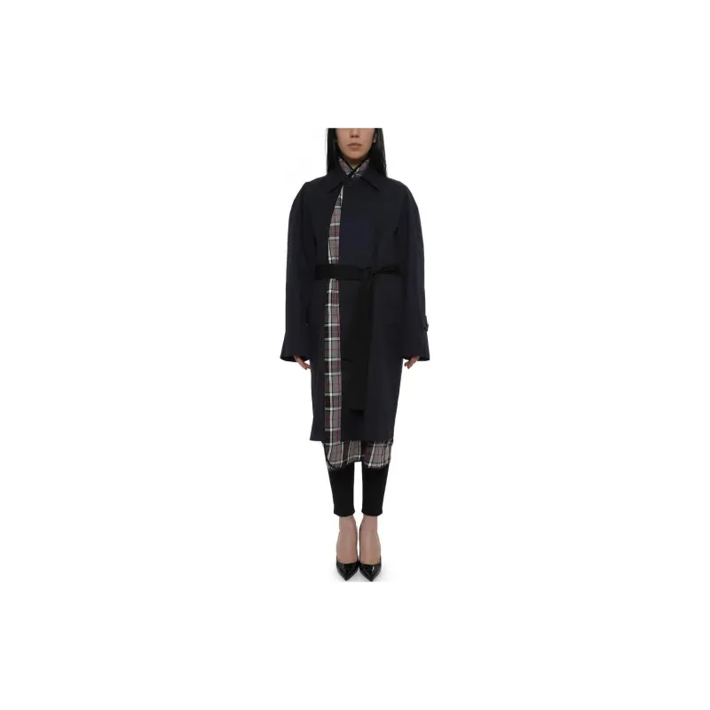 Balenciaga Trench Coat Women's Blue-1
