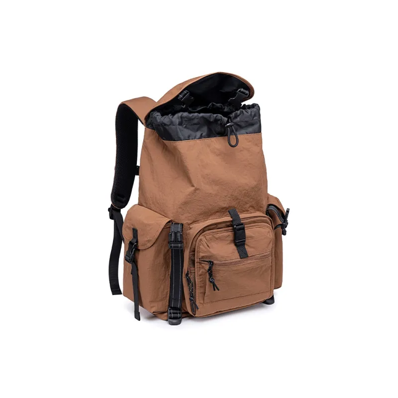 WINNER Nylon Backpack Large Size Unisex Brown/Black-5