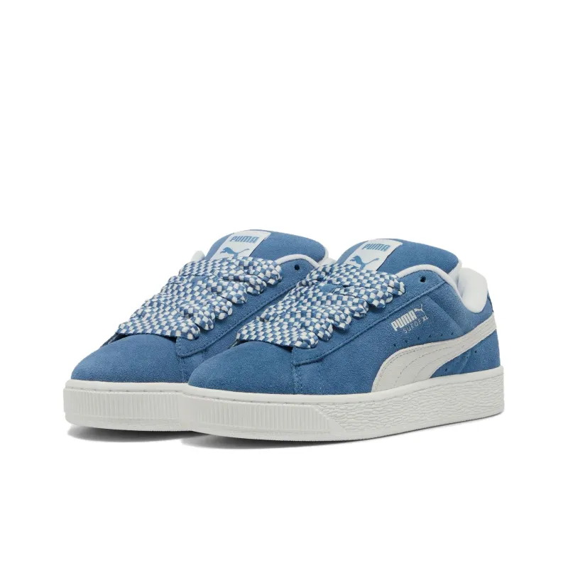PUMA Suede XL Low Top Skateboard Shoes Women's Blue White-2