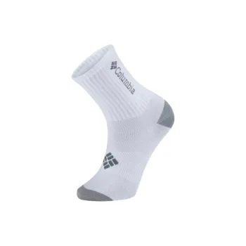 Columbia Mid Calf Socks Unisex 1 Pack White