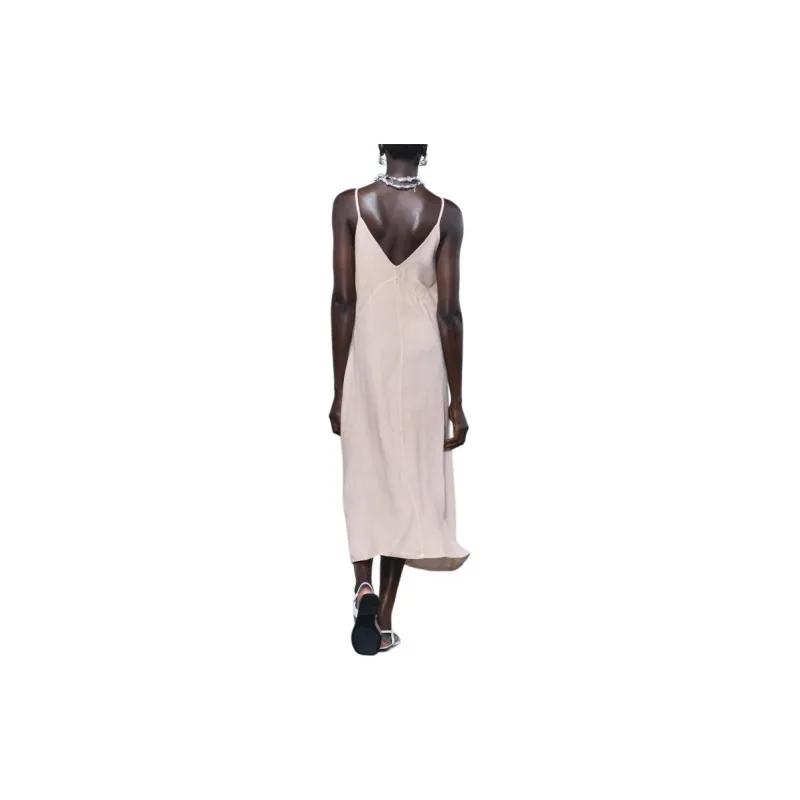 ZARA Slip Dresses Women's Light Pink-2